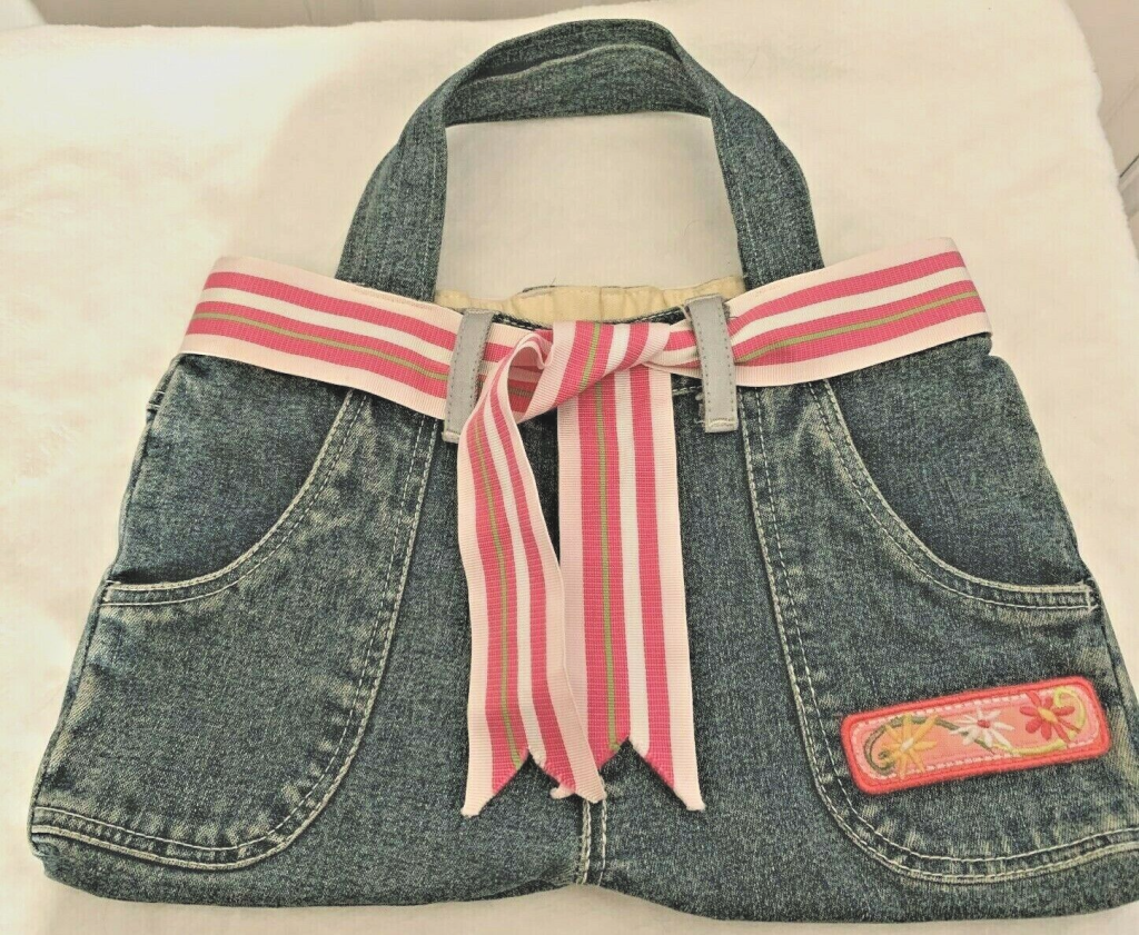 GIRLS DENIM HANDMADE JEAN Handbag, purse Main Image