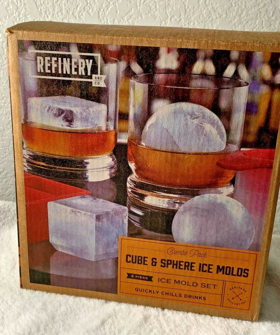 Refinery and Co. Combo Pack Cube & Sphere Ice Molds Quickly Chills Drinks NEW - Image 5