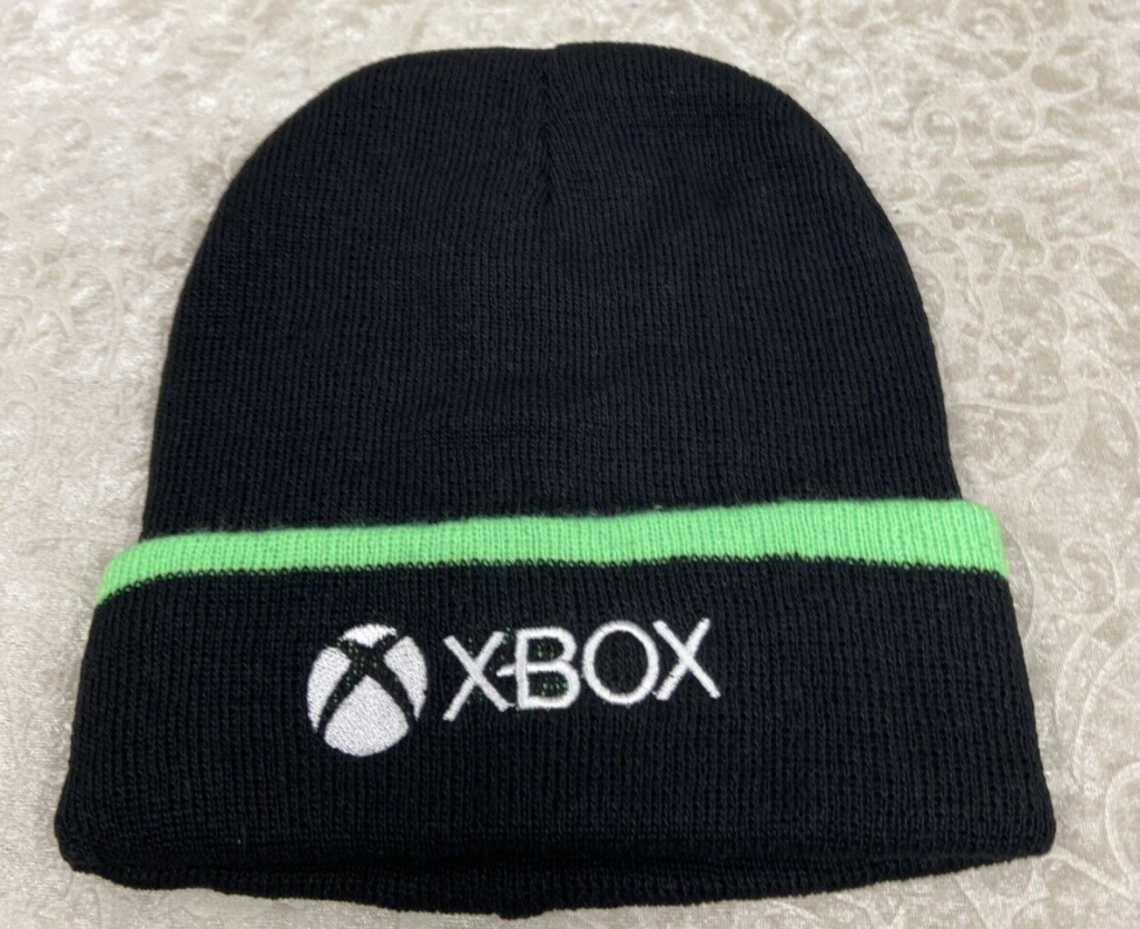 Microsoft XBOX Beanie Unisex OS Black Acrylic Knit Hat Cap beanie, NEW Main Image