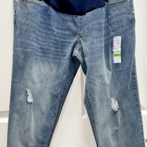 Time And Tru Distressed Maternity Jeans 5 Pocket Size XXL 20 New