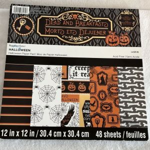 New Beautiful 12x12 Scrapbook Paper Halloween Dead and Breakfast 48 Sheets