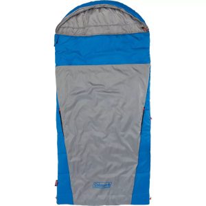 Great Deal Coleman 2-in-1 Sleeping Bag Royal Blue and Gray Zip Plow Zipper