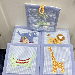 5pc Wall Hanging Set Zoo Animals Crib Nursery Elephant, Tiger, Turtle Etc...