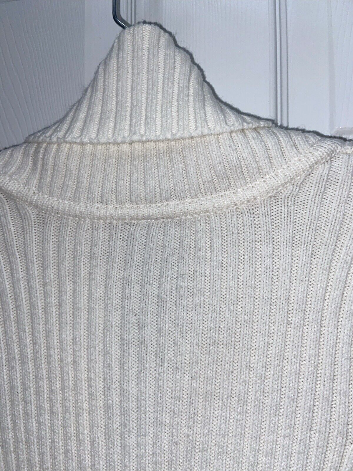 Cute! One Button Women’s Takeout Knit Long Cardigan Sz. Small Ivory Color - Image 7