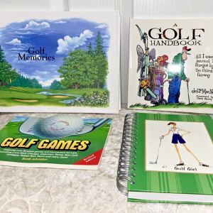 Lot Of 4 Fun Golf Themed Hardcover/Paperback Books, Games, Memories, Funny