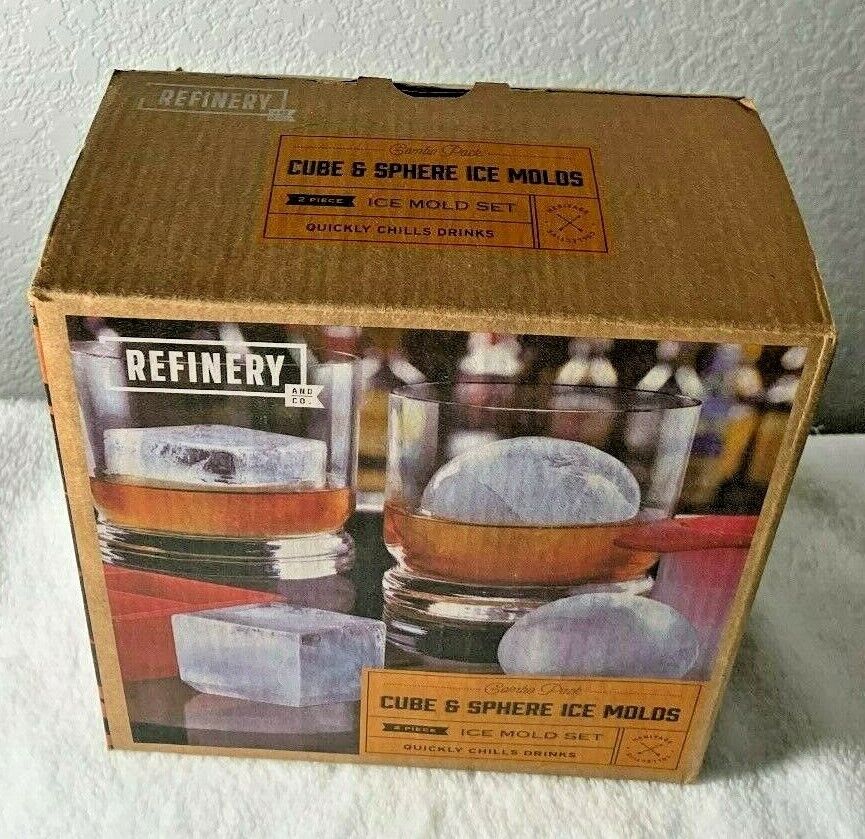 Refinery and Co. Combo Pack Cube & Sphere Ice Molds Quickly Chills Drinks NEW - Image 7