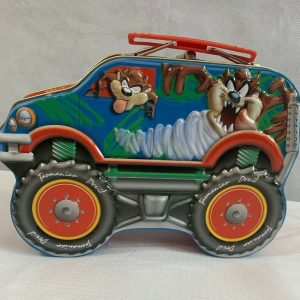 Vintage NWT Collectible TAZ Lunchbox Hinged Lid 8.5" x 6" x 2.25" Monster Truck
