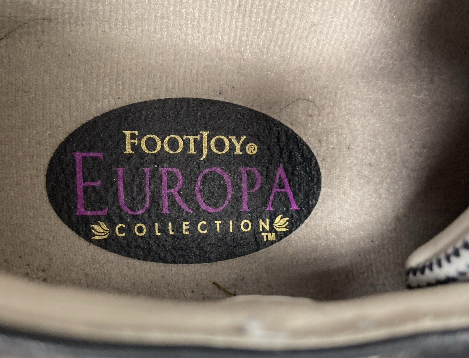 Foot Joy Women 6M Europa Collection Oxford Golf Shoes 99259 Tartan Blk White - Image 3