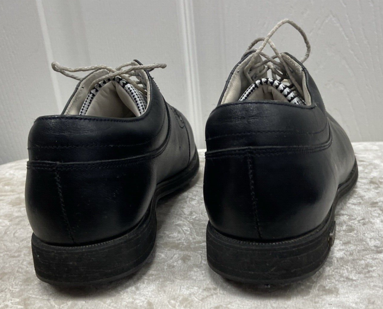 Foot Joy Women 6M Europa Collection Oxford Golf Shoes 99259 Tartan Blk White - Image 4