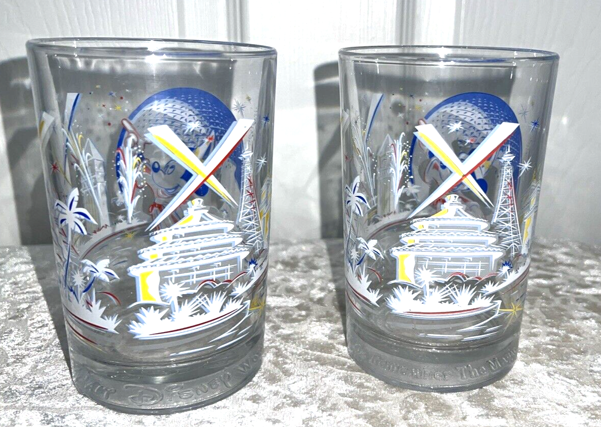 Lot of 2 McDonalds Disney The Magic 25th Anniversary Glasses Mickey Mouse 16oz. - Image 2