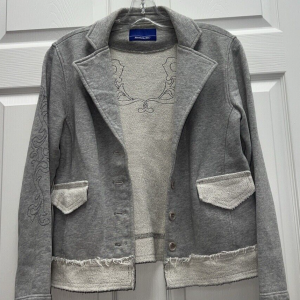 Reebok Women's Turn Back Time Blazer Jacket, Gray Medium