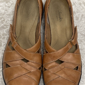 Clarks Women's Size 7M Sonoma  Lt Brown Leather Loafers Shoes