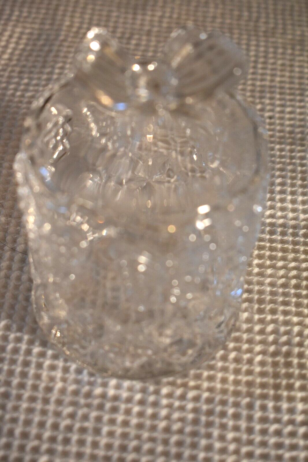 Butterfly Jewelry or trinket jar crystal vintage glass art - Image 2