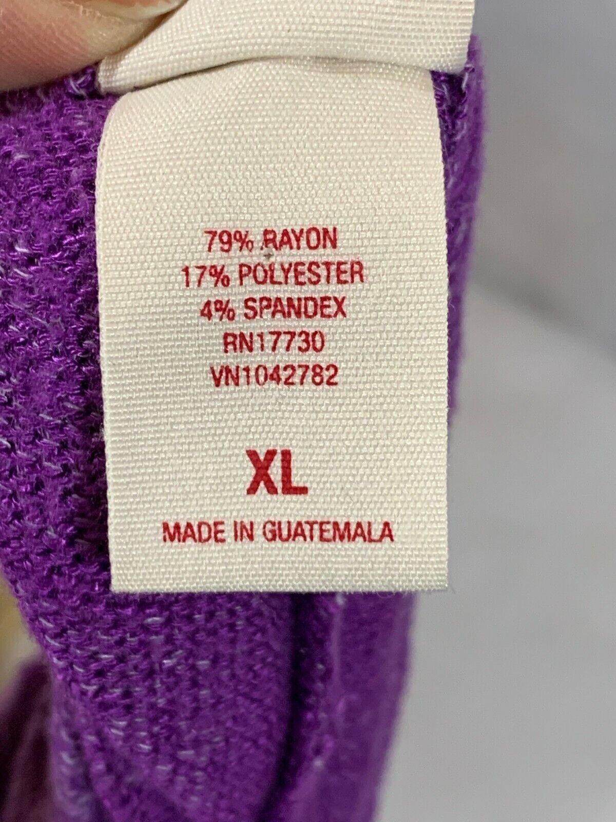 Mossimo Purple Striped Short Sleeve Sweater Size XL - Image 4