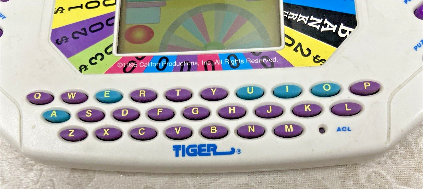 Tiger Wheel Of Fortune Vintage Electronic Handheld Game with Cartridge WORKING - Image 6