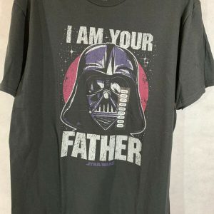 Star Wars I 'am Your Father Black Short Sleeve Men's Shirt Darth Vader Disney L