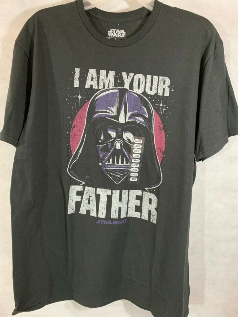 Star Wars I 'am Your Father Black Short Sleeve Men's Shirt Darth Vader Disney L Main Image