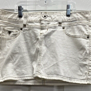 Guess Jeans Women's Size 30 Ivory Mini Jean Skirt