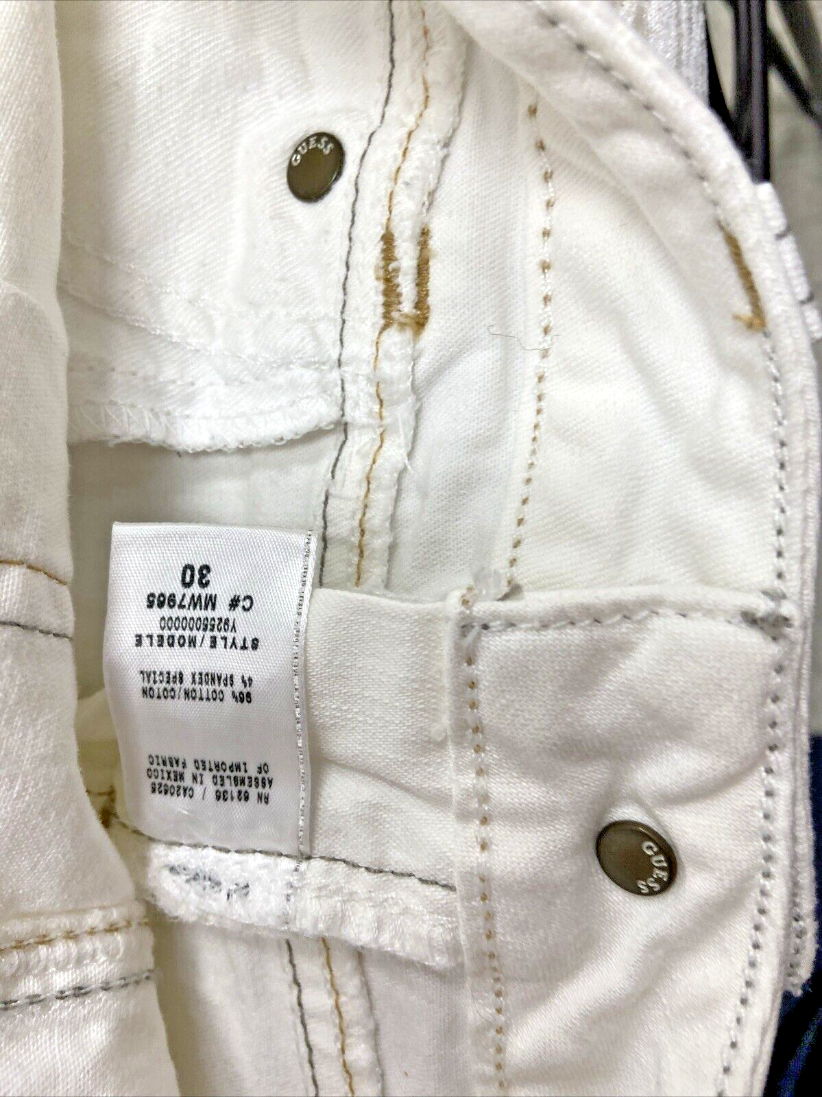 Guess Jeans Women's Size 30 Ivory Mini Jean Skirt - Image 7