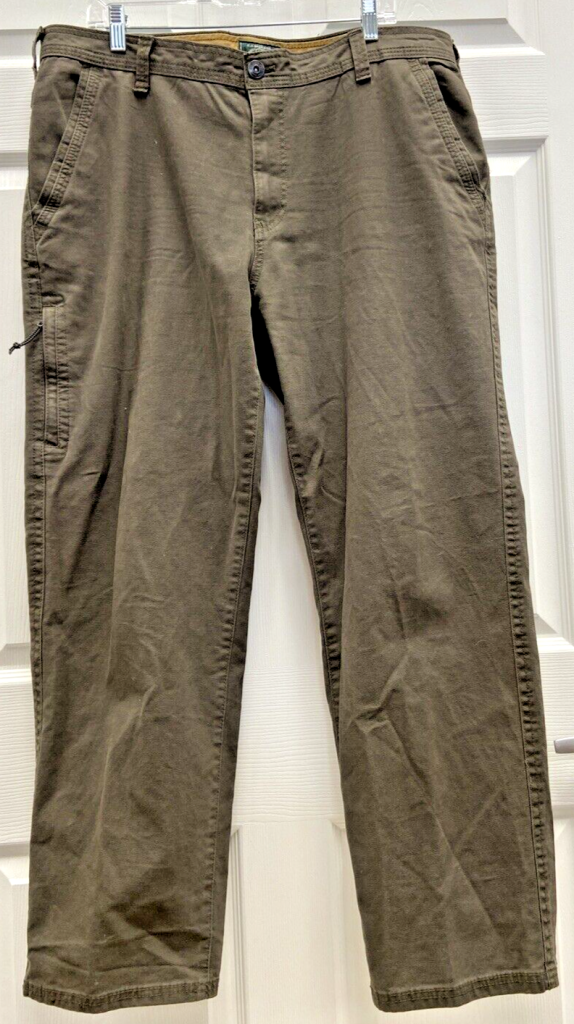 GH Bass & Co Pants Mens 40X30 Brown Utility Canvas Straight Outdoors Hiking EUC Main Image